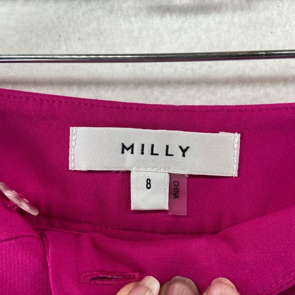 Milly Paige Button Cropped Flare Pants Size 8 - Picture 2 of 8